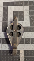 Vintage South Coast stainless single block front view on 1-inch grid