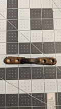 Perko bronze footman loop top view on 1-inch grid