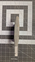 Aluminum cleat top view on 1-inch grid