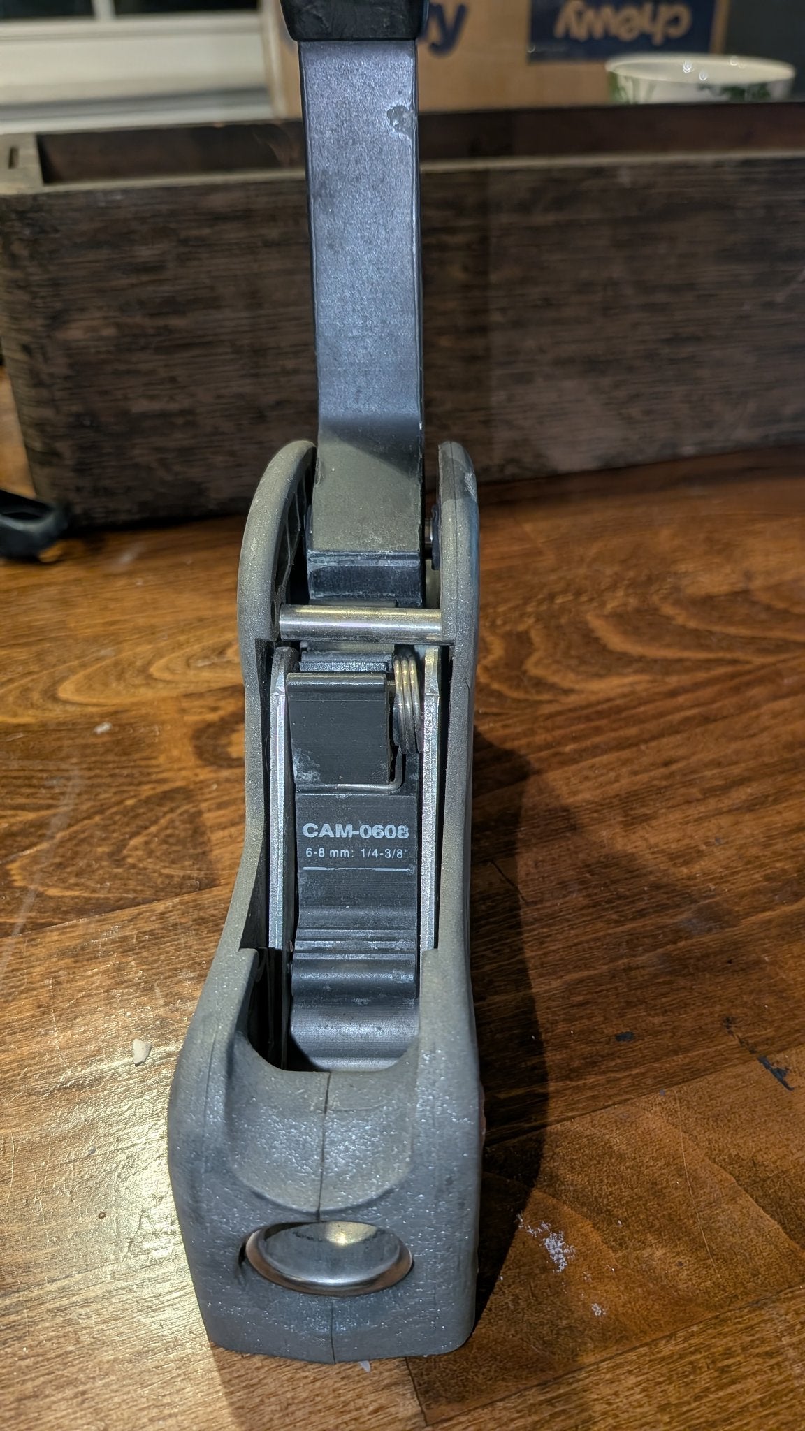 Spinlock XTS single rope clutch, cam marked CAM-0608 for 6-8 mm line