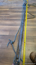 Harken mainsheet traveler off an Ericson 25 Plus, full track with tape measure
