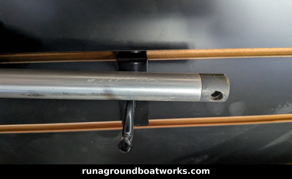 Navico TP100 tiller pilot - ram end with tiller pin hole