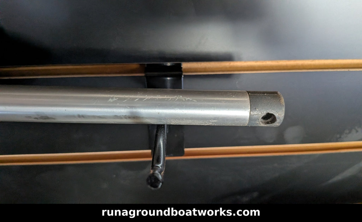 Navico TP100 tiller pilot - ram end with tiller pin hole