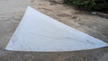 Used jib laid out full — white Dacron, good condition