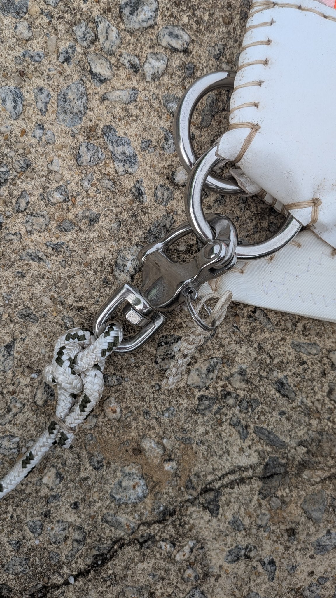Tack hardware with snap shackle