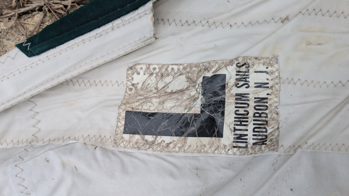 Linthicum Sails sailmaker tag — Audubon, N.J.