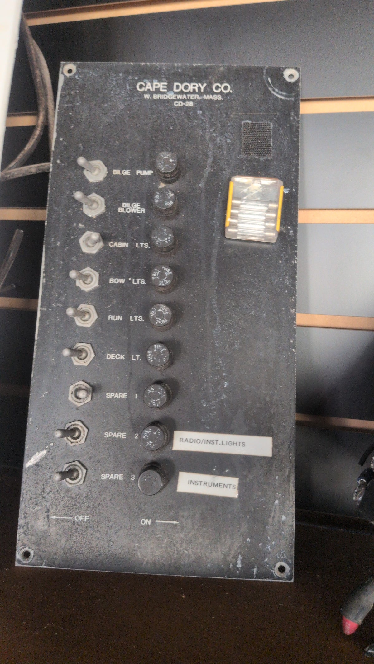Fuse panel from a Cape Dory 28