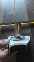 angled stainless steel tube base